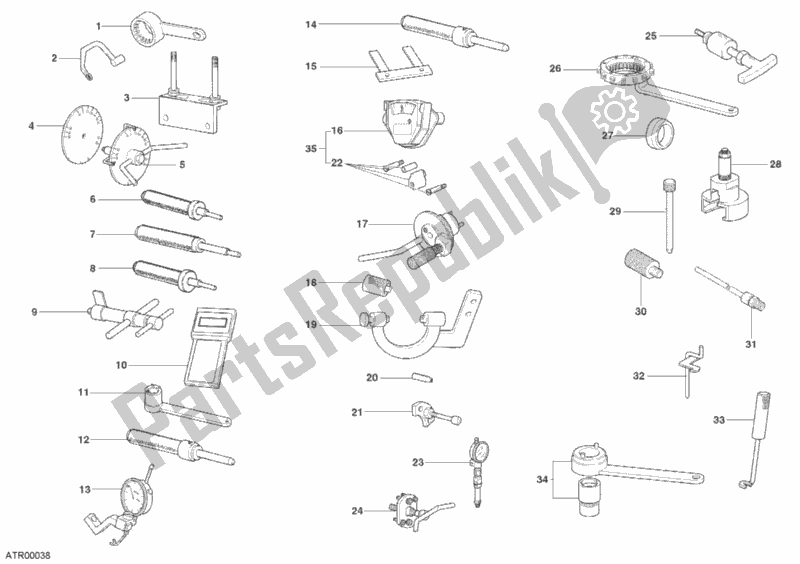All parts for the Workshop Service Tools, Engine of the Ducati Sportclassic MH 900 E 2001