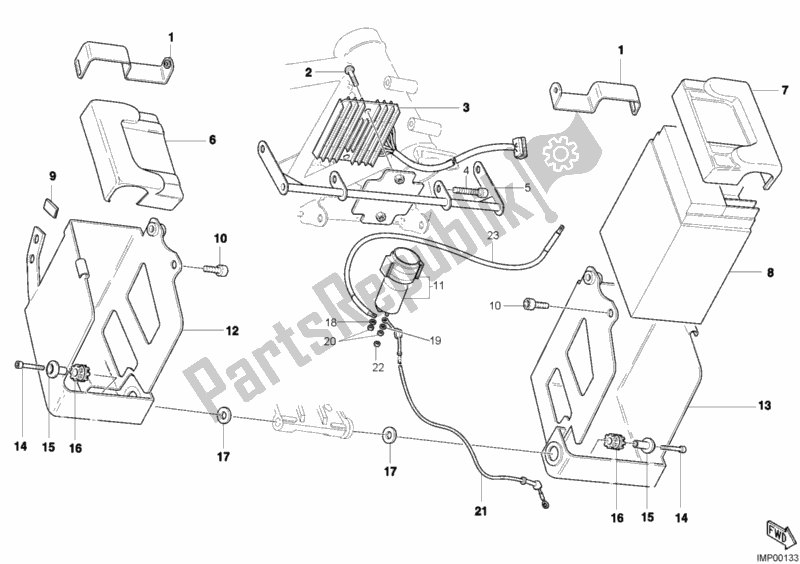 Tutte le parti per il Batteria del Ducati Sportclassic MH 900 E 2002