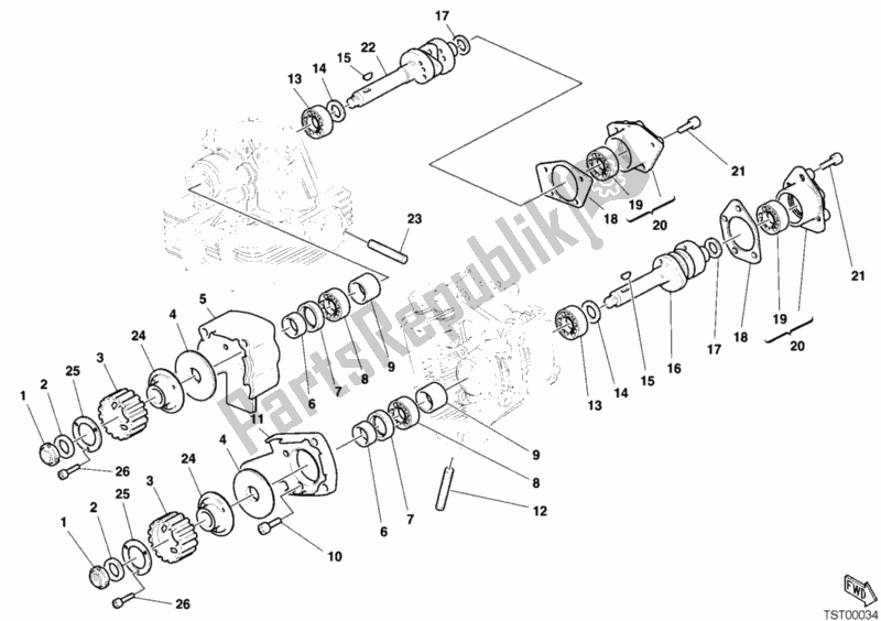 Tutte le parti per il Albero A Camme del Ducati Sportclassic MH 900 E 2002