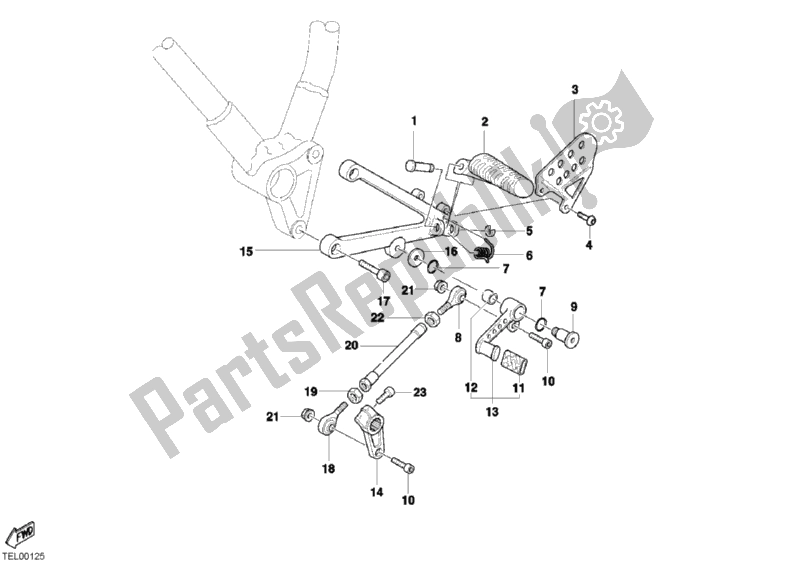 Todas las partes para Reposapiés, Izquierda de Ducati Sportclassic MH 900 E 2002