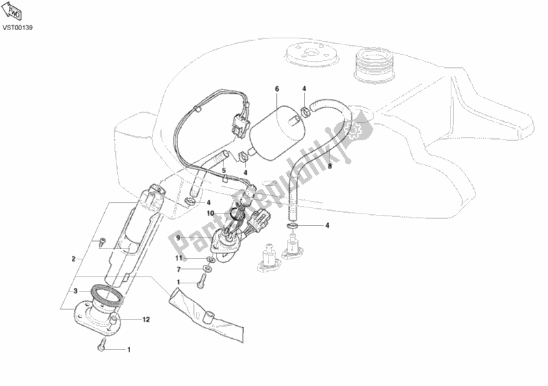 Tutte le parti per il Pompa Di Benzina del Ducati Sportclassic MH 900 E 2002