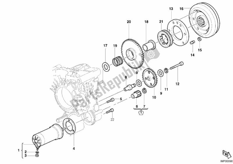 Tutte le parti per il Generatore - Motore Di Avviamento del Ducati Sportclassic MH 900 E 2002