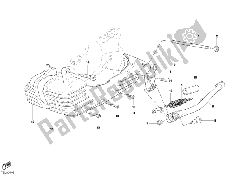 Tutte le parti per il Cavalletto Laterale del Ducati Sportclassic MH 900 E 2002