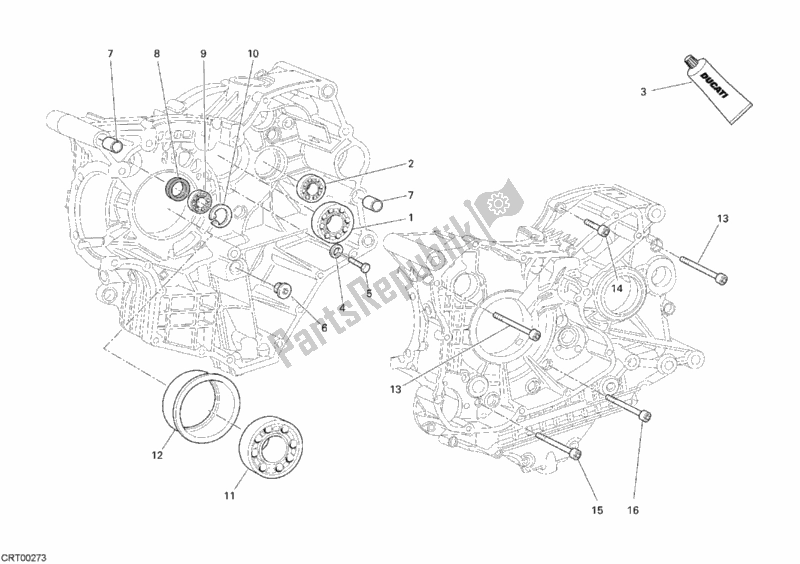 Tutte le parti per il Cuscinetti Del Basamento del Ducati Monster S4 RS 1000 2006