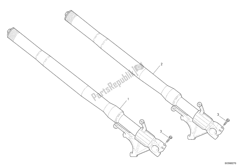 Tutte le parti per il Forcella Anteriore del Ducati Monster S4 RS 1000 2006