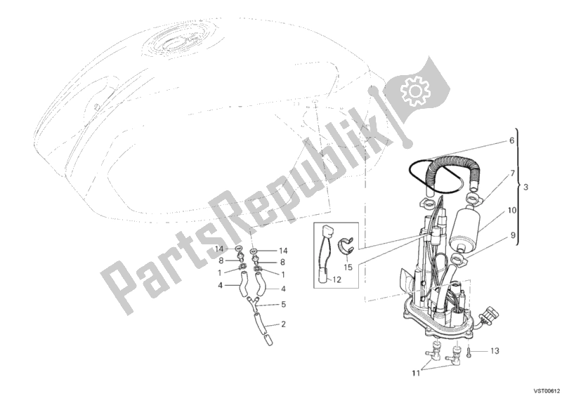 Tutte le parti per il Pompa Di Benzina del Ducati Monster S4 RS 1000 2006