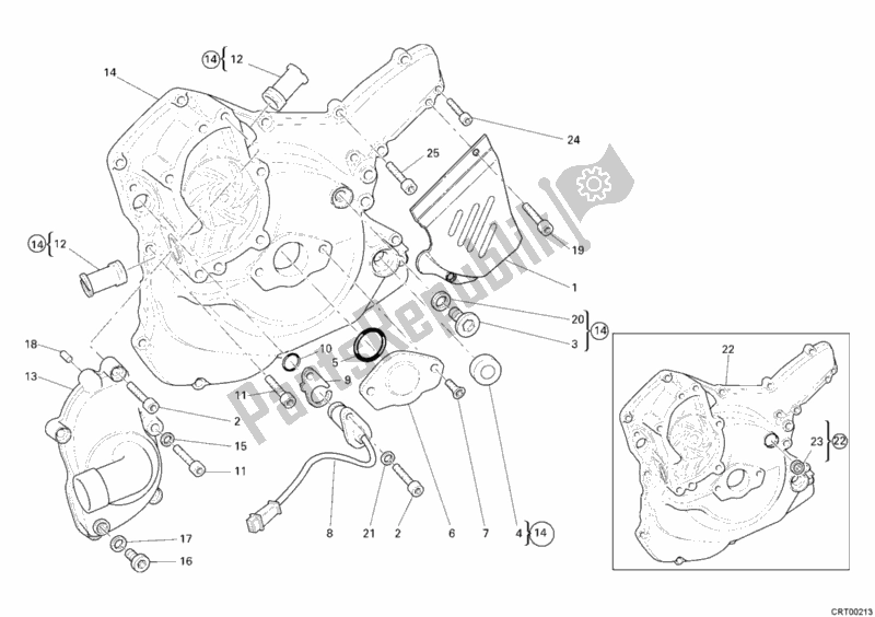 Tutte le parti per il Coperchio Del Generatore del Ducati Monster S4 RS 1000 2006