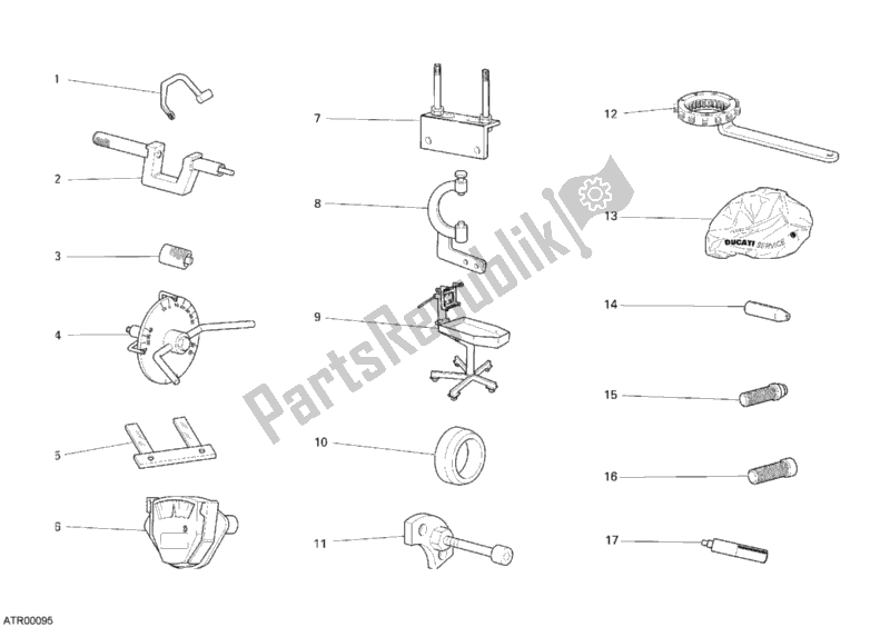 Tutte le parti per il Attrezzi Di Servizio Dell'officina, Motore del Ducati Monster S4 RS 1000 2006