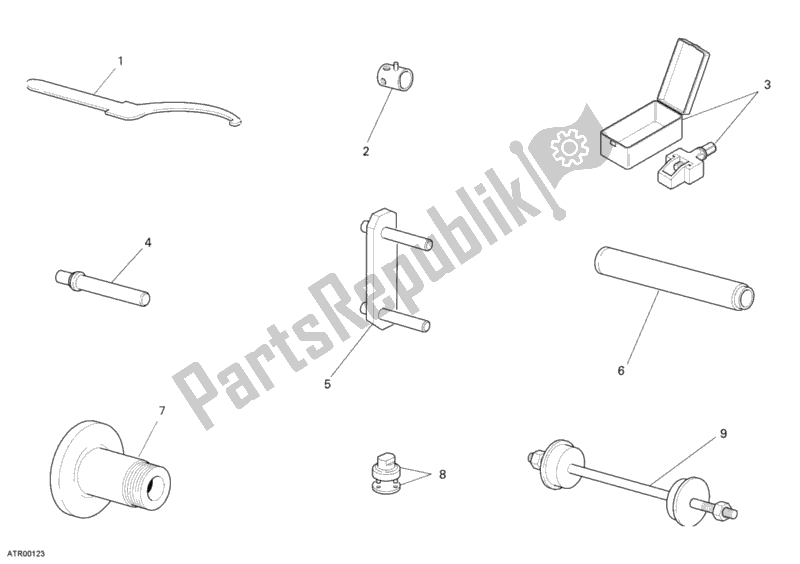 Tutte le parti per il Strumenti Di Servizio Di Officina, Telaio del Ducati Monster S4 RS 1000 2006