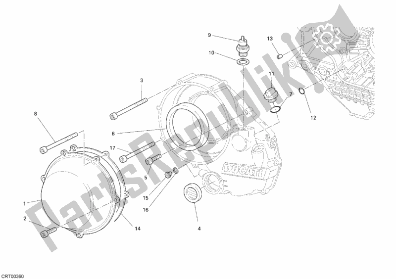 Todas las partes para Cubierta De Embrague, Exterior de Ducati Monster S4 RS 1000 2007