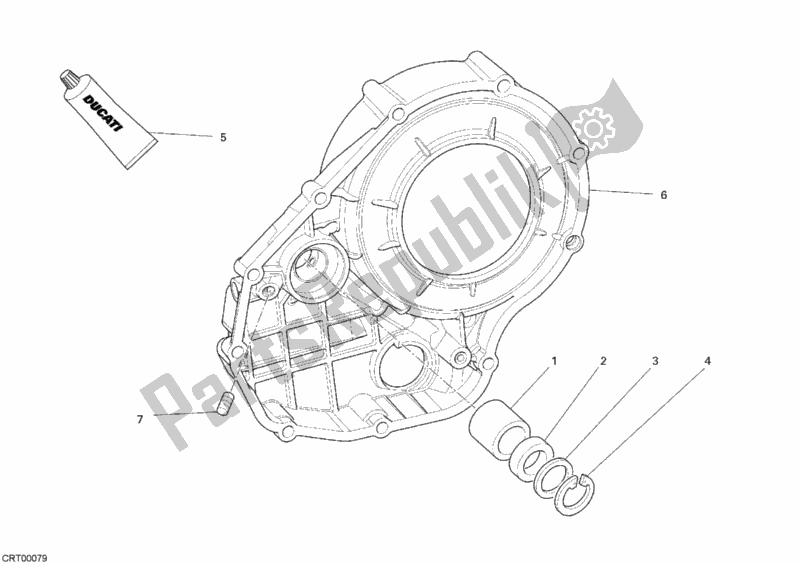 Alle onderdelen voor de Koppelingsdeksel van de Ducati Monster S4 RS 1000 2007