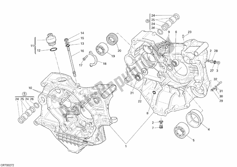 Todas las partes para Caja Del Cigüeñal de Ducati Monster S4 RS 1000 2007