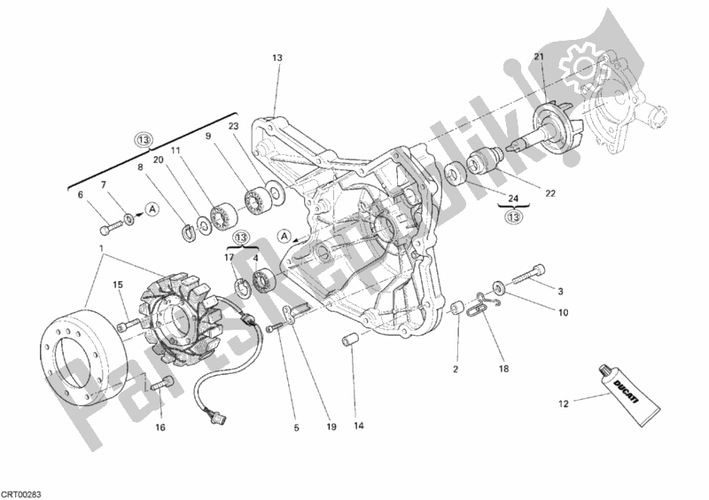 Todas as partes de Volante do Ducati Monster S4 RS 1000 2007