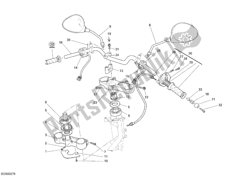 Todas las partes para Manillar de Ducati Monster S4 RS 1000 2007