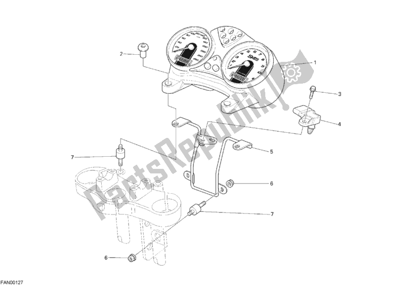 Alle onderdelen voor de Meter van de Ducati Monster S4 RS 1000 2007