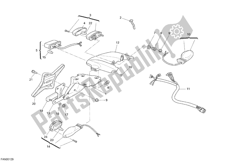 Todas las partes para Luz De La Cola de Ducati Monster S4 RS 1000 2007