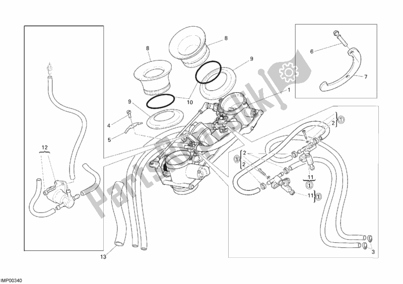 Todas las partes para Cuerpo Del Acelerador de Ducati Monster S4 RS 1000 2007