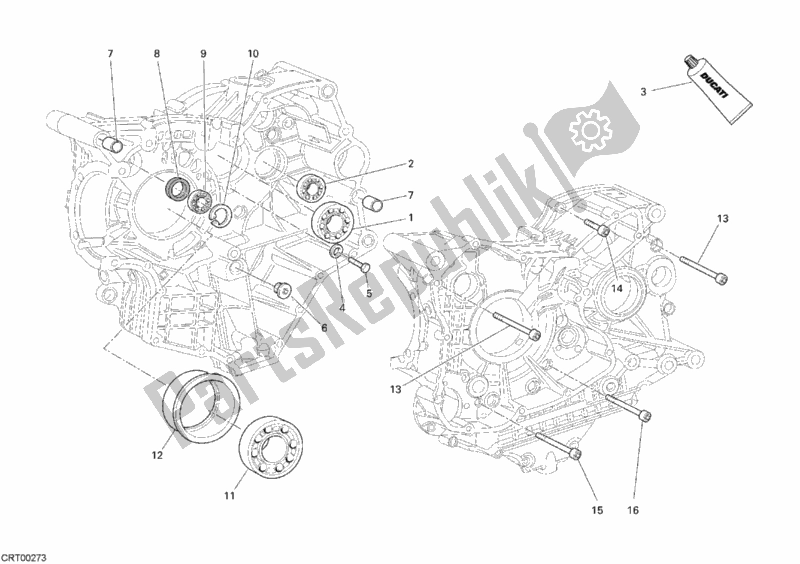 Todas las partes para Cojinetes Del Cárter de Ducati Monster S4 RS 1000 2008