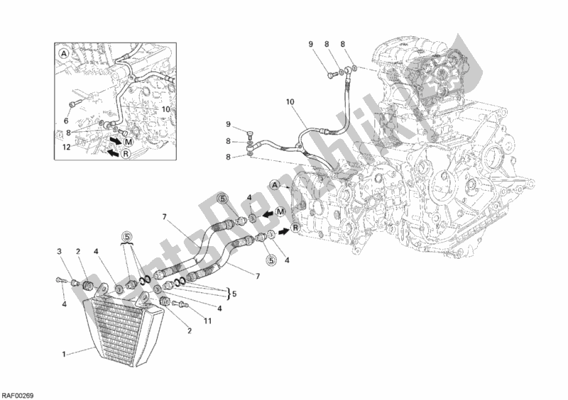 Todas las partes para Enfriador De Aceite de Ducati Monster S4 RS 1000 2008