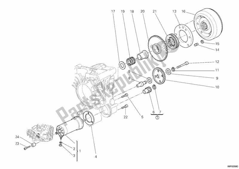 Todas las partes para Motor De Arranque de Ducati Monster S4 RS 1000 2008