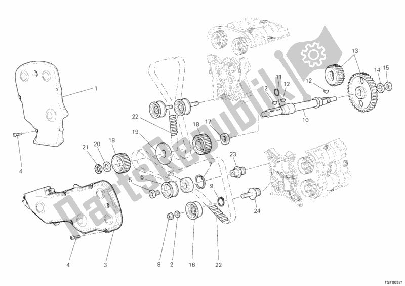 Tutte le parti per il Cinghia Di Distribuzione del Ducati Monster S4 RS 1000 2008