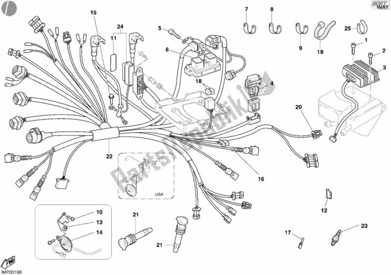 Todas las partes para Arnés De Cableado de Ducati Monster S4 R 996 2003