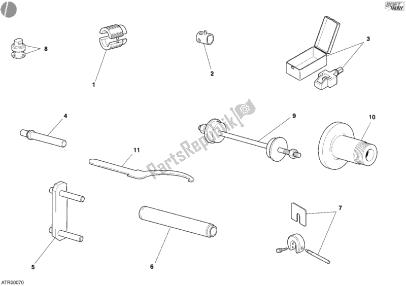 Tutte le parti per il Strumenti Di Servizio Di Officina, Telaio del Ducati Monster S4 R 996 2003