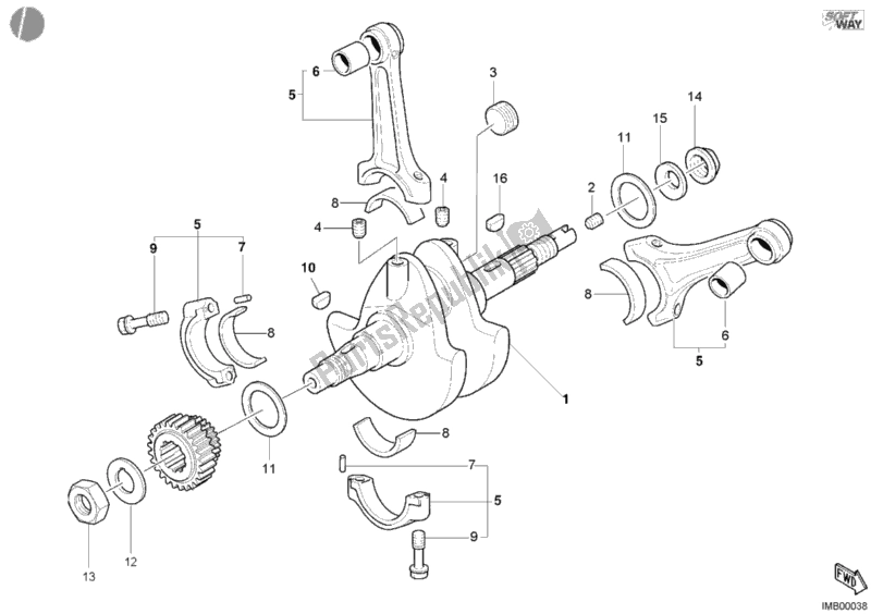 Todas las partes para Cigüeñal de Ducati Monster S4 R 996 2004