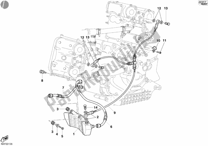 Todas las partes para Enfriador De Aceite de Ducati Monster S4 R 996 2004