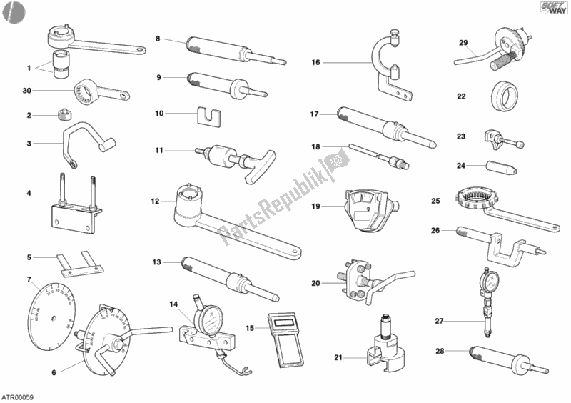 Todas las partes para Herramientas De Servicio De Taller, Motor de Ducati Monster S4 R 996 2004