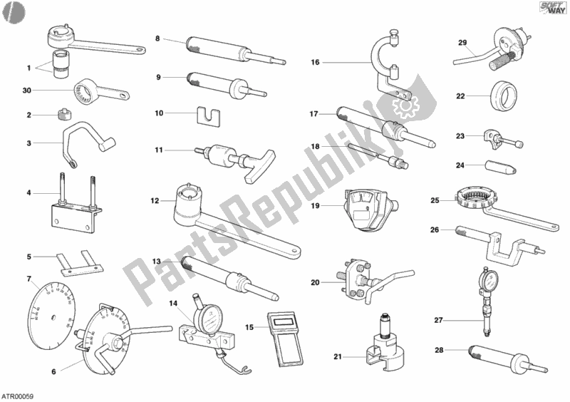 Todas las partes para Herramientas De Servicio De Taller, Motor de Ducati Monster S4 R 996 2004