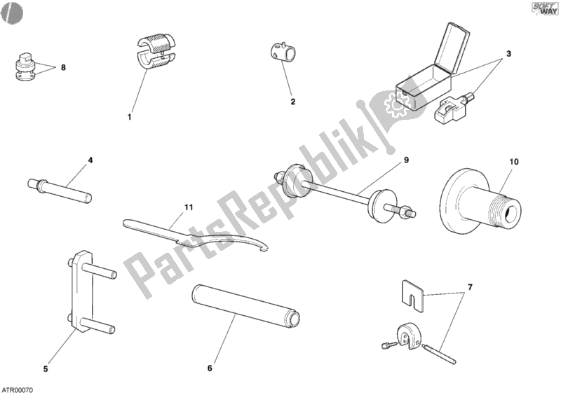 All parts for the Workshop Service Tools, Frame of the Ducati Monster S4 R 996 2004