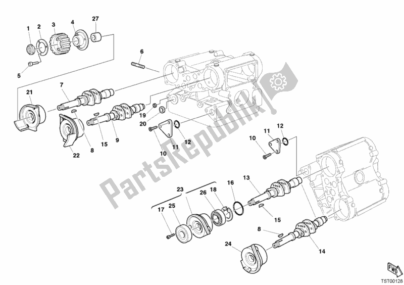 Todas las partes para árbol De Levas de Ducati Monster S4 R 996 2005