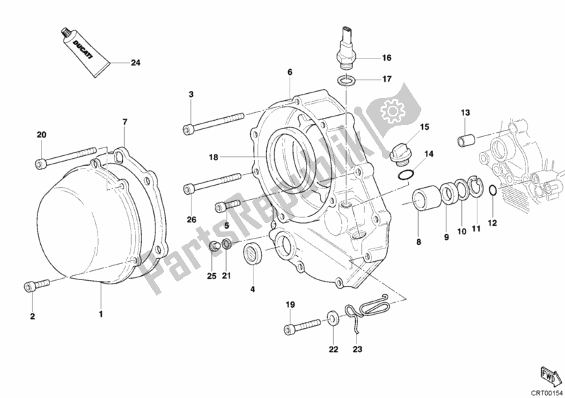 Todas las partes para Tapa Del Embrague de Ducati Monster S4 R 996 2005