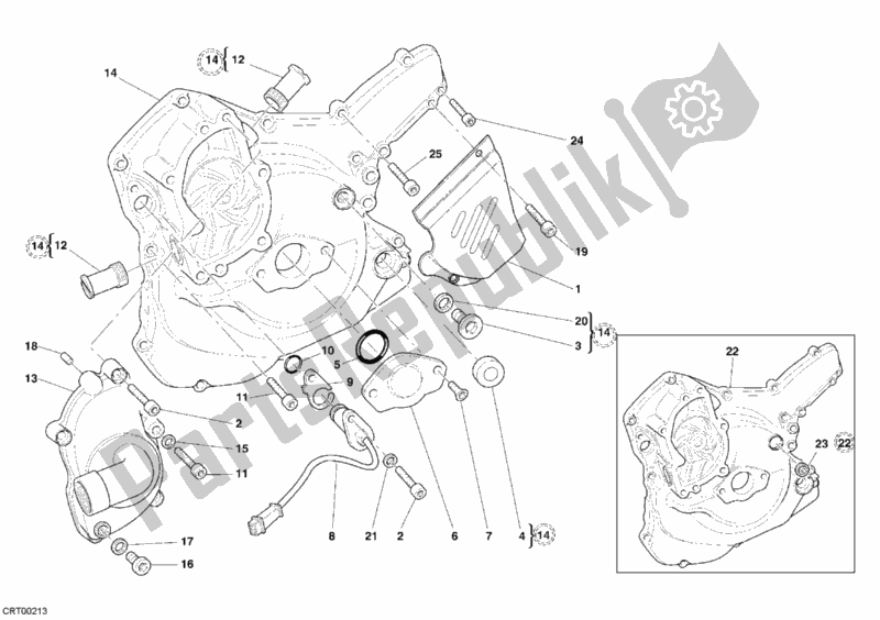 Todas las partes para Cubierta Del Generador de Ducati Monster S4 R 996 2005