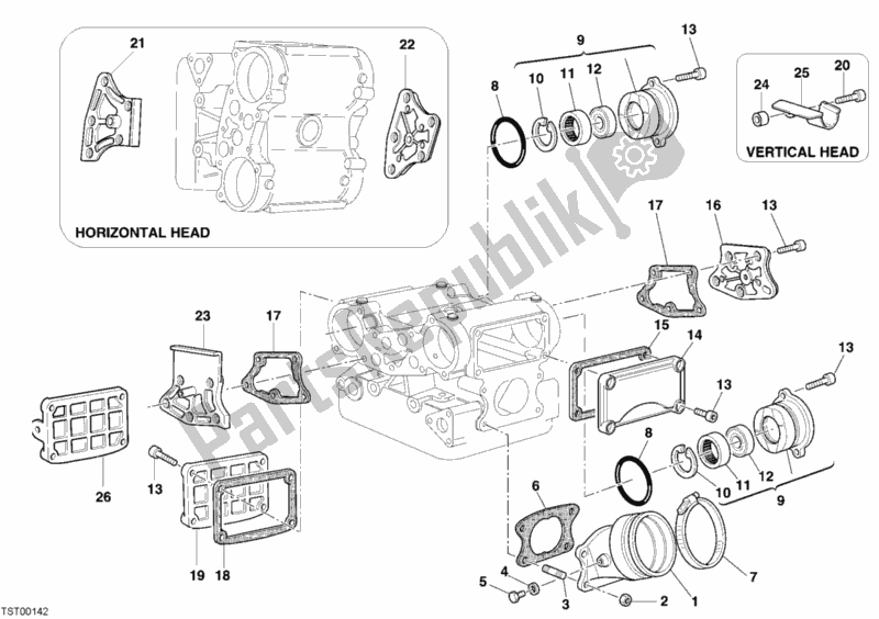 Tutte le parti per il Collettore Di Aspirazione del Ducati Monster S4 R 996 2005