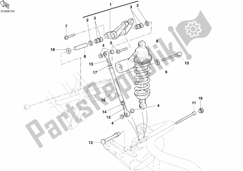 Todas las partes para Amortiguador Trasero de Ducati Monster S4 R 996 2005