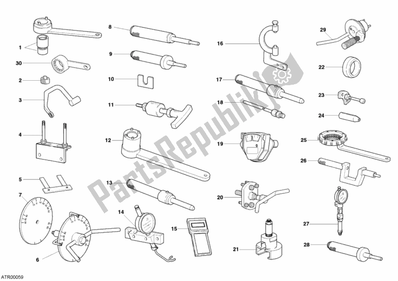 Tutte le parti per il Attrezzi Di Servizio Dell'officina, Motore del Ducati Monster S4 R 996 2005