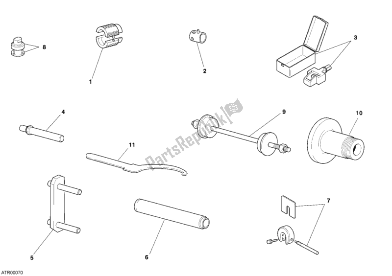 Todas as partes de Ferramentas De Serviço De Oficina, Quadro do Ducati Monster S4 R 996 2005