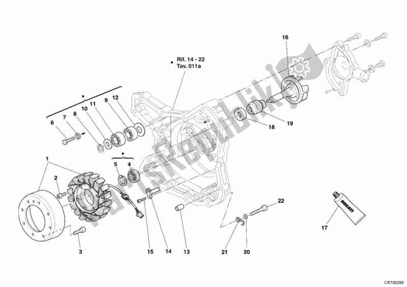 Tutte le parti per il Volano del Ducati Monster S4 R 996 2006