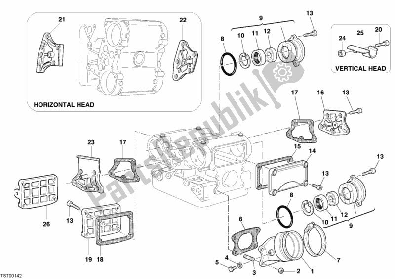 Tutte le parti per il Collettore Di Aspirazione del Ducati Monster S4 R 996 2006