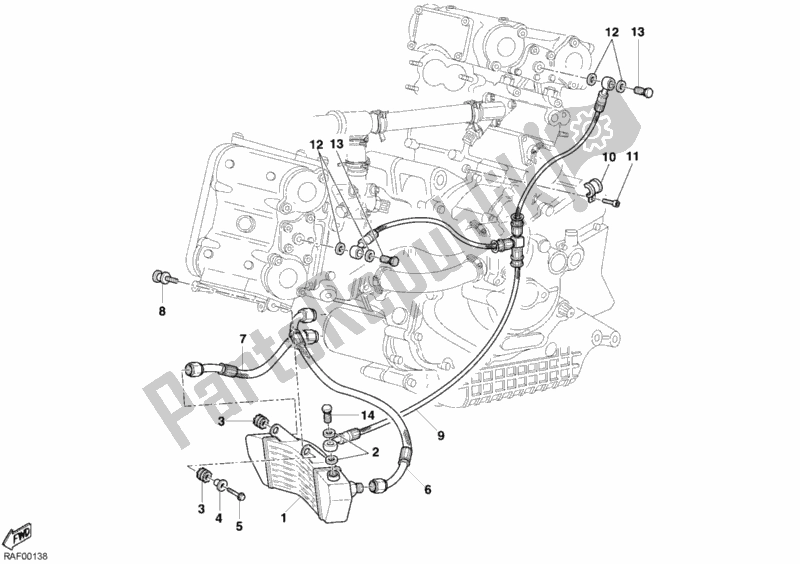 Tutte le parti per il Radiatore Dell'olio del Ducati Monster S4 R 996 2006