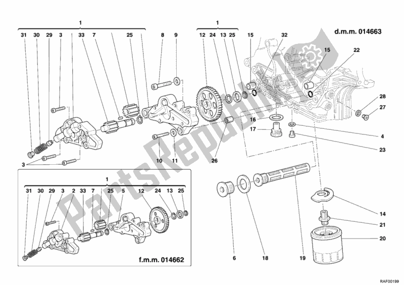 Todas las partes para Bomba De Aceite - Filtro de Ducati Monster S4 R 996 2006
