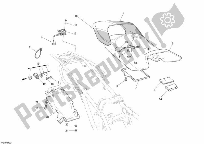 Todas las partes para Asiento de Ducati Monster S4 R 996 2006