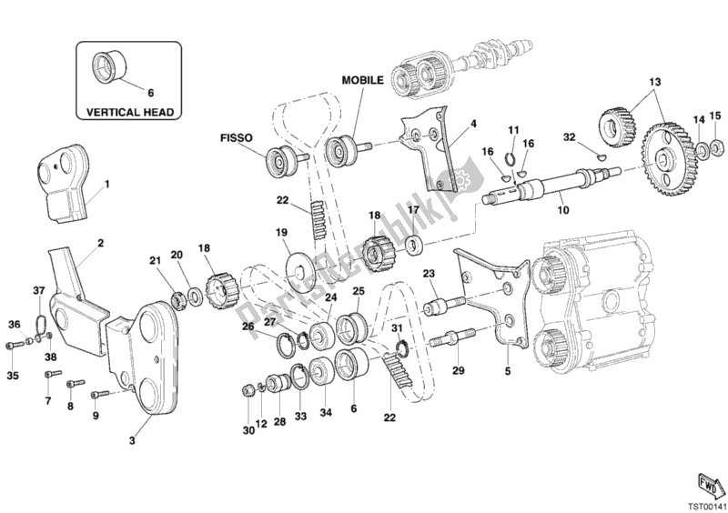 Todas las partes para Correa Dentada de Ducati Monster S4 R 996 2006