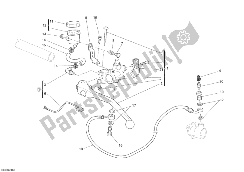 Tutte le parti per il Pompa Frizione del Ducati Monster S4 R 996 2007