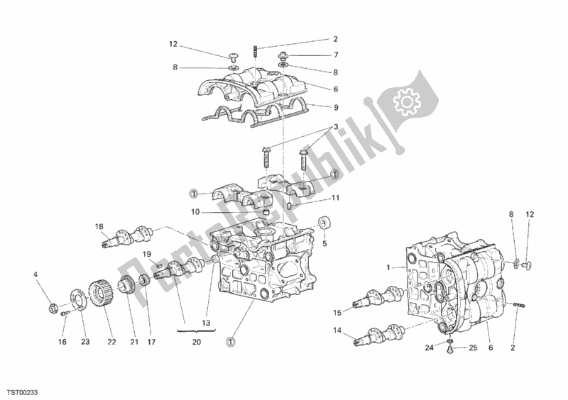 Tutte le parti per il Testata del Ducati Monster S4 R 996 2007