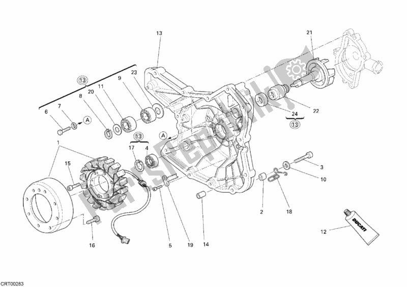 Wszystkie części do Generator - Pompa Wodna Ducati Monster S4 R 996 2007