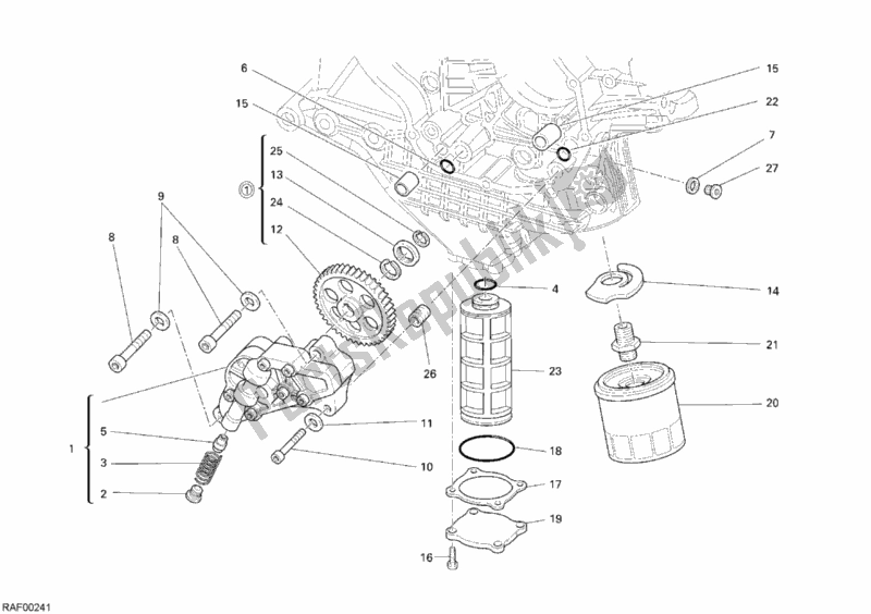 Tutte le parti per il Pompa Dell'olio - Filtro del Ducati Monster S4 R 996 2007