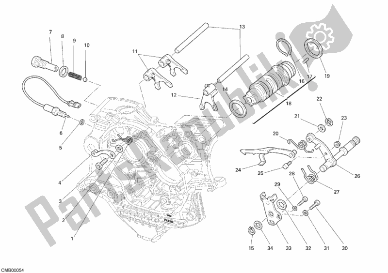 Tutte le parti per il Camma Forcella - Cambio del Ducati Monster S4 R 996 2007